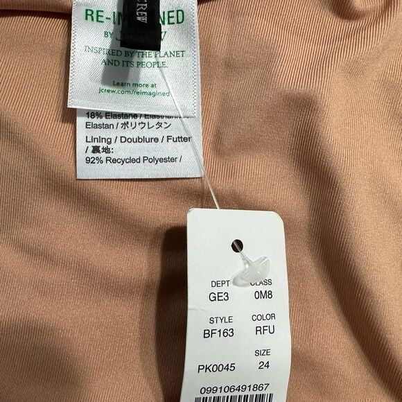 J.Crew One Piece Swimsuit Women's Plus 24 Fuchsia Pink V-Neck Sleeveless NWT - Picture 4 of 10